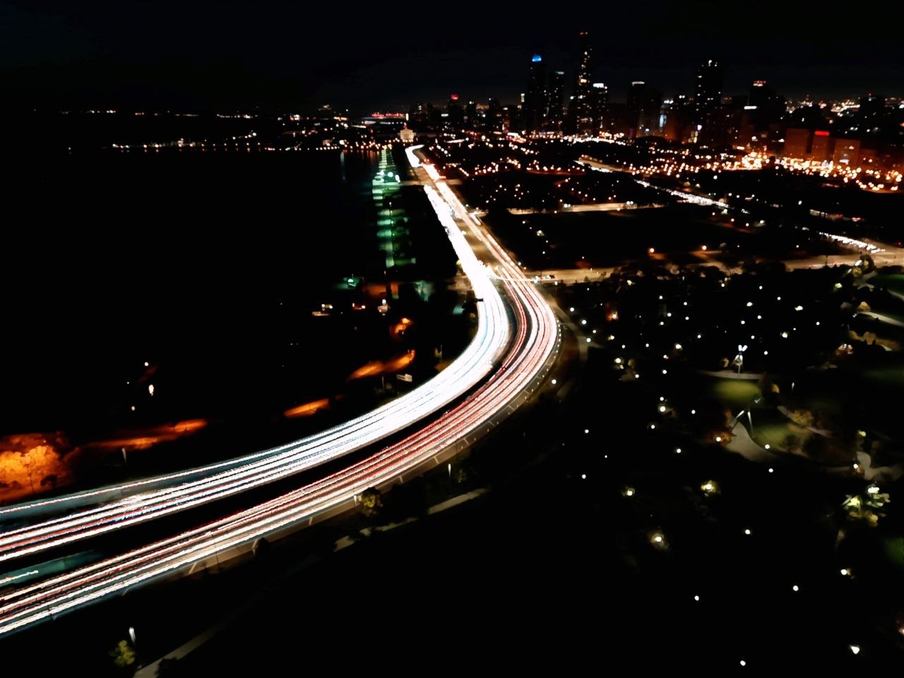 Lake Shore Drive — Northbound at Night